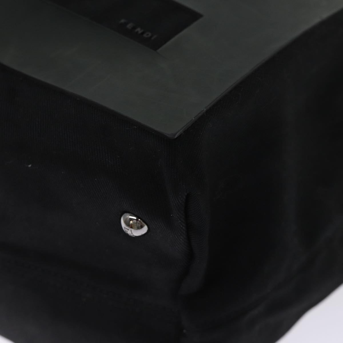 FENDI Tote Bag Canvas Blackbs14546