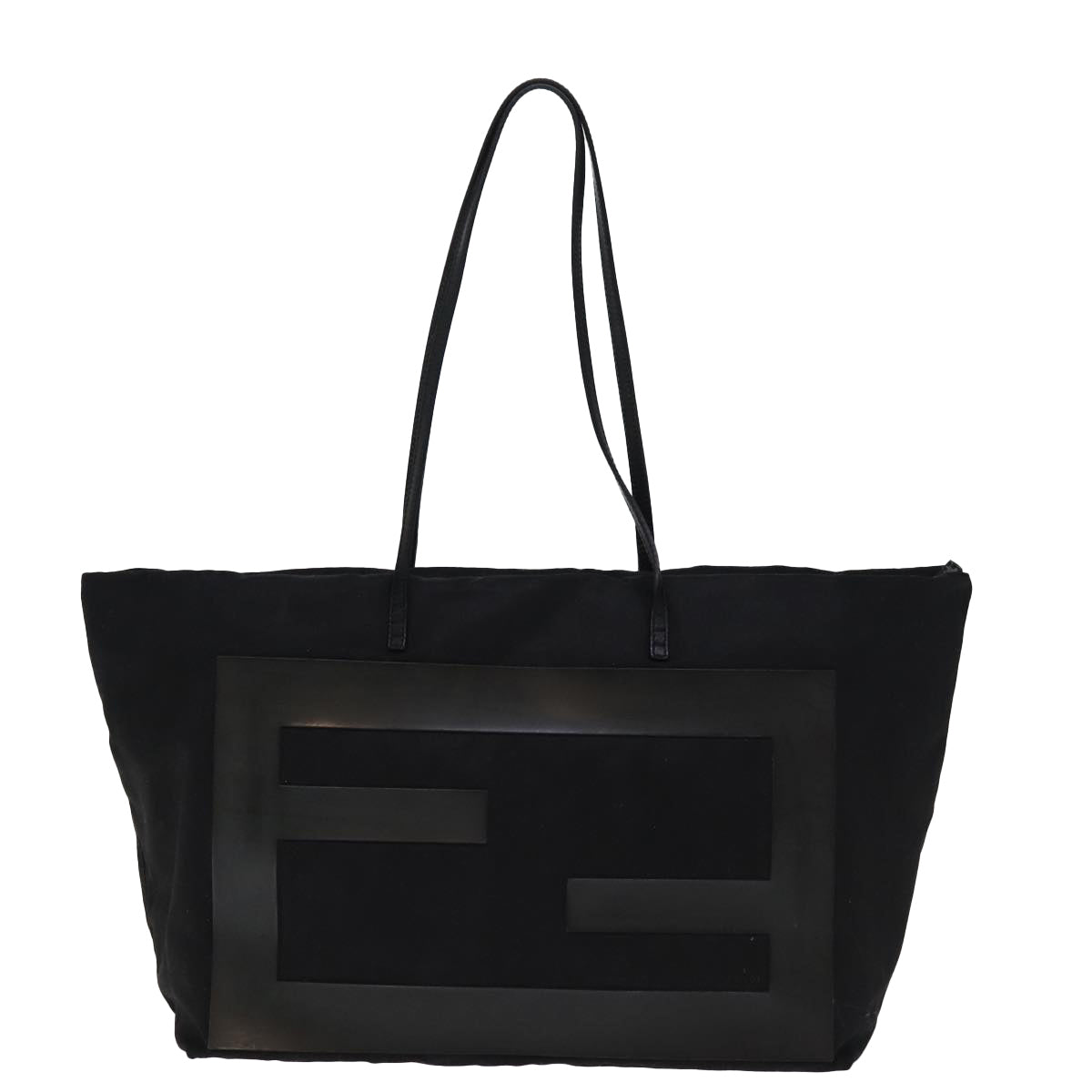 FENDI Tote Bag Canvas Blackbs14546
