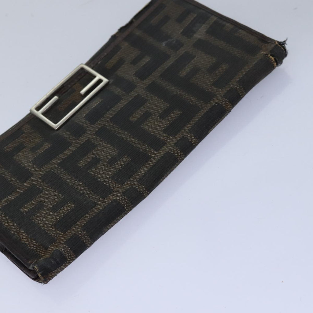 FENDI Zucca Canvas Pecan Canvas Key Case Wallet 4Set Black Brownbs14585