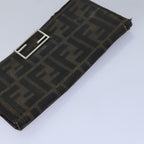 FENDI Zucca Canvas Pecan Canvas Key Case Wallet 4Set Black Brownbs14585