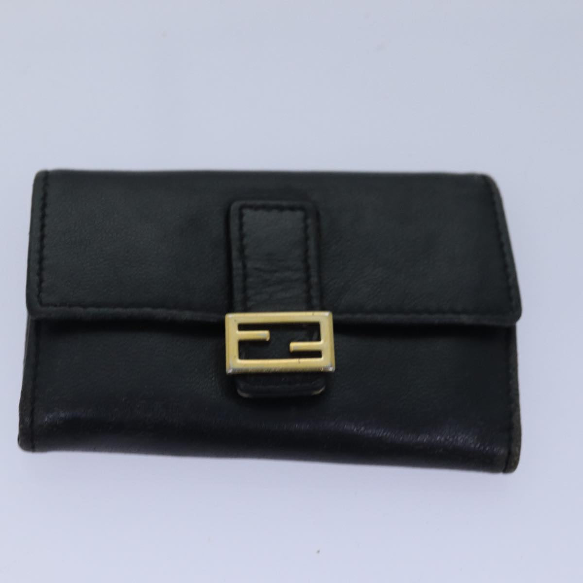 FENDI Zucca Canvas Pecan Canvas Key Case Wallet 4Set Black Brownbs14585
