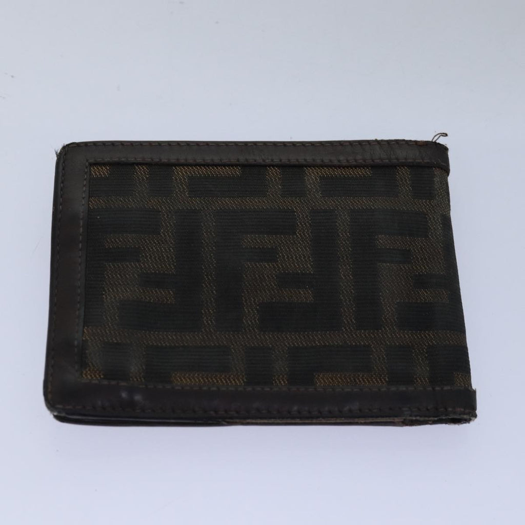 FENDI Zucca Canvas Pecan Canvas Key Case Wallet 4Set Black Brownbs14585