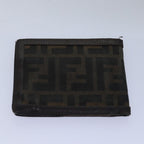 FENDI Zucca Canvas Pecan Canvas Key Case Wallet 4Set Black Brownbs14585