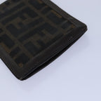 FENDI Zucca Canvas Pecan Canvas Key Case Wallet 4Set Black Brownbs14585