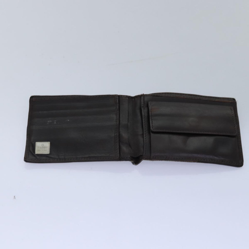 FENDI Zucca Canvas Pecan Canvas Key Case Wallet 4Set Black Brownbs14585