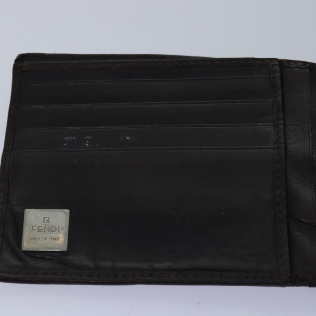 FENDI Zucca Canvas Pecan Canvas Key Case Wallet 4Set Black Brownbs14585