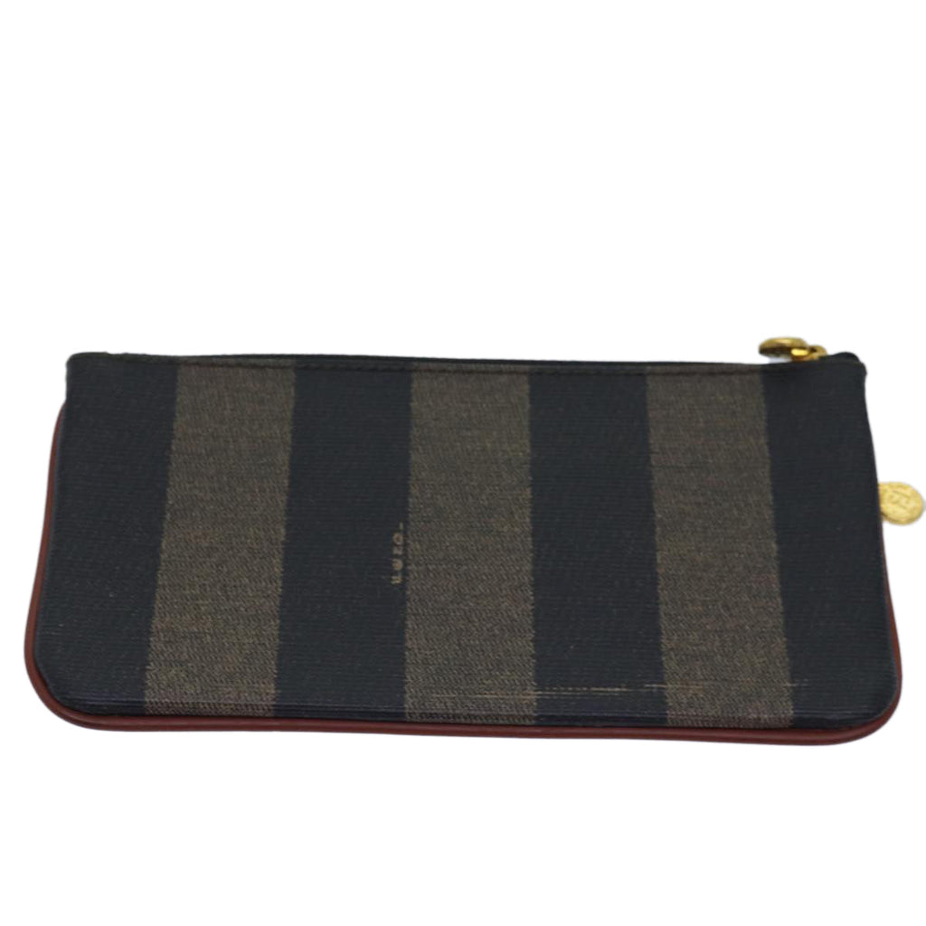 FENDI Zucca Canvas Pecan Canvas Key Case Wallet 4Set Black Brownbs14585