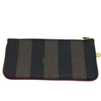 FENDI Zucca Canvas Pecan Canvas Key Case Wallet 4Set Black Brownbs14585