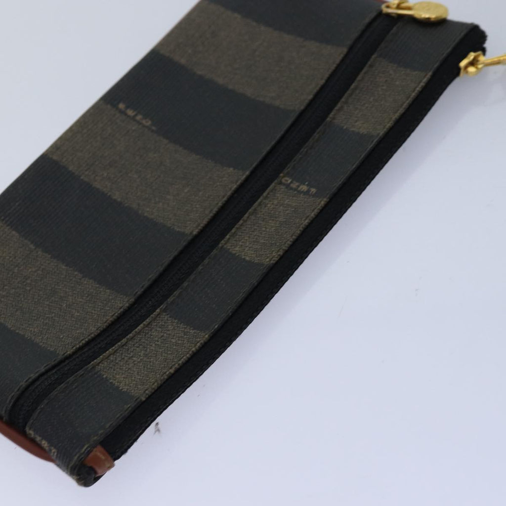FENDI Zucca Canvas Pecan Canvas Key Case Wallet 4Set Black Brownbs14585