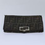 FENDI Zucca Canvas Pecan Canvas Key Case Wallet 4Set Black Brownbs14585