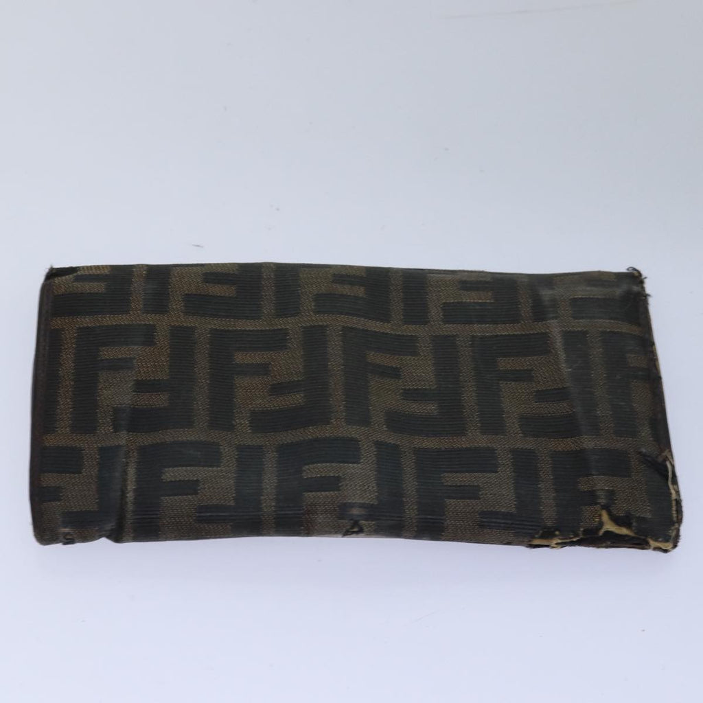 FENDI Zucca Canvas Pecan Canvas Key Case Wallet 4Set Black Brownbs14585