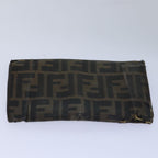 FENDI Zucca Canvas Pecan Canvas Key Case Wallet 4Set Black Brownbs14585