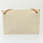 FENDI Zucchino Canvas Shoulder Bag Coated Canvas 3Set Black Beigebs14590