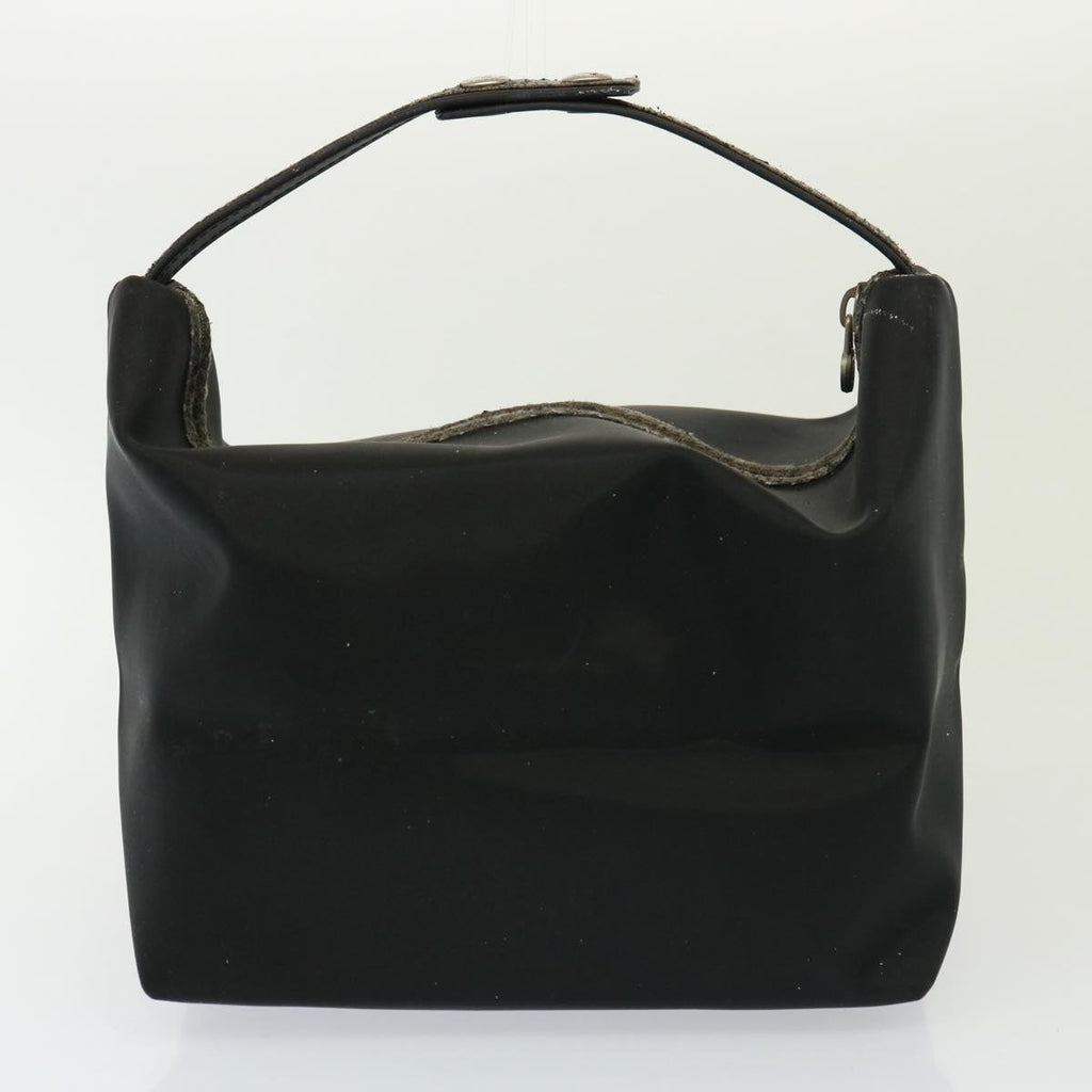 FENDI Zucchino Canvas Shoulder Bag Coated Canvas 3Set Black Beigebs14590