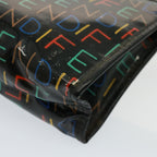 FENDI Zucchino Canvas Shoulder Bag Coated Canvas 3Set Black Beigebs14590