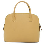 CELINE Hand Bag Leather 2way Yellow Auth bs14695