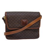 CELINE Macadam Canvas Shoulder Bag PVC Brown  14757