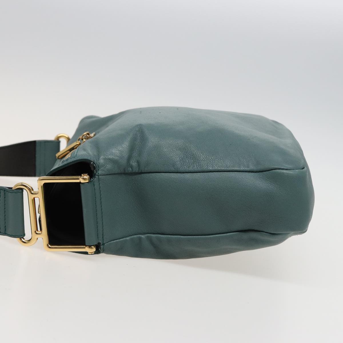 Chloe Shoulder Bag Leather Turquoise Blue bs14789