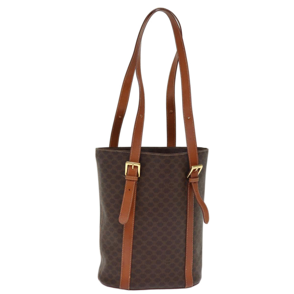 CELINE Macadam Canvas Tote Bag PVC Brown  14791