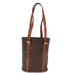 CELINE Macadam Canvas Tote Bag PVC Brown  14791