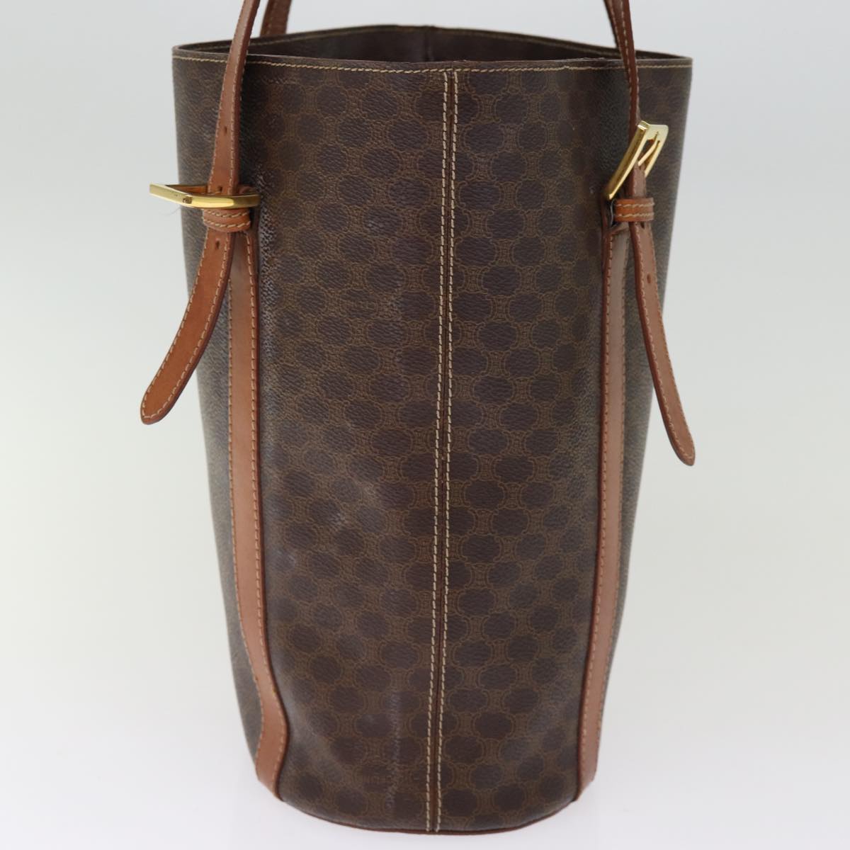 CELINE Macadam Canvas Tote Bag PVC Brown  14791