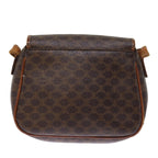 CELINE Macadam Canvas Shoulder Bag PVC Brown Auth bs14796