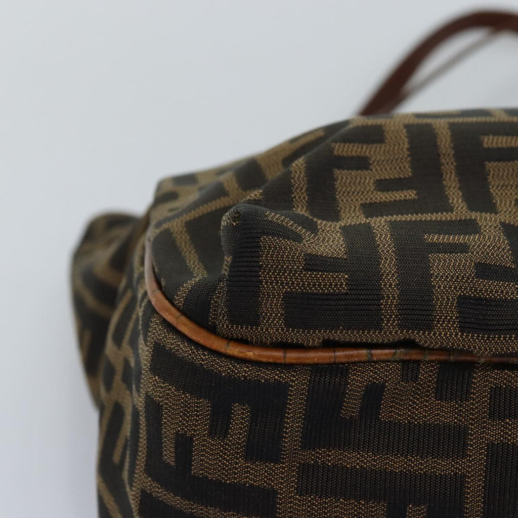 FENDI Zucca Canvas Tote Bag Black Brownbs14857