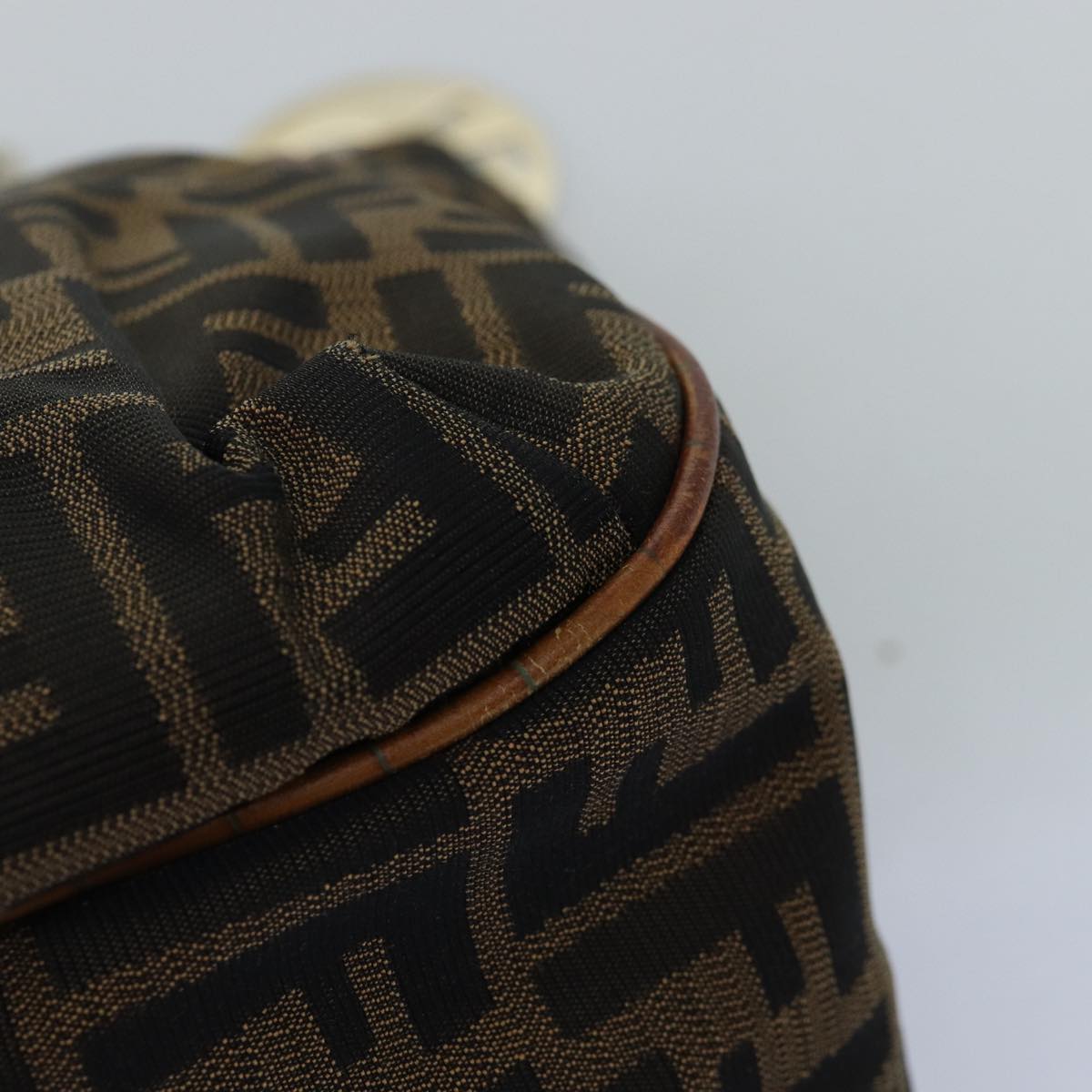 FENDI Zucca Canvas Tote Bag Black Brownbs14857