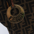 FENDI Zucca Canvas Tote Bag Black Brownbs14857