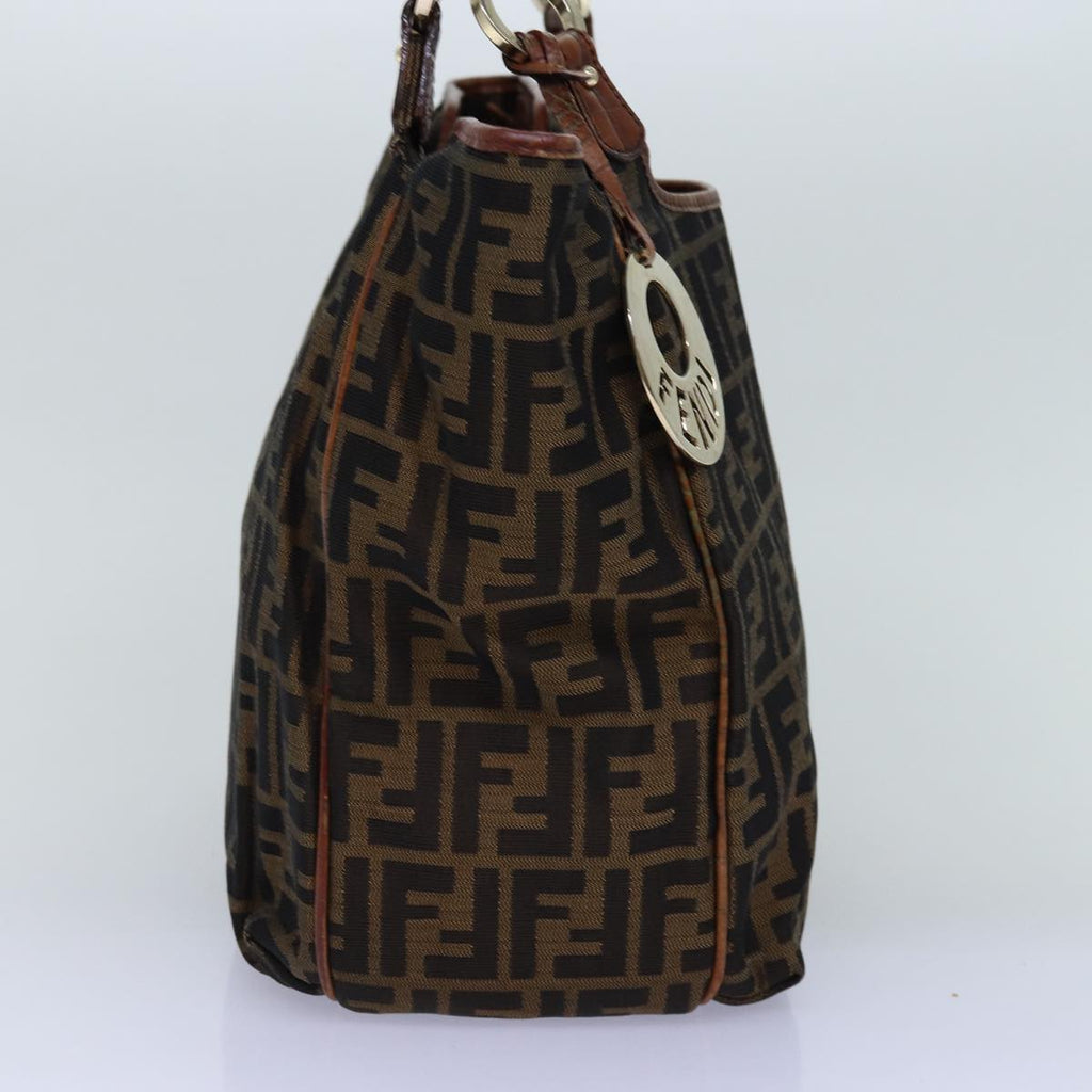 FENDI Zucca Canvas Tote Bag Black Brownbs14857