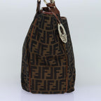 FENDI Zucca Canvas Tote Bag Black Brownbs14857