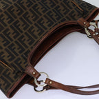 FENDI Zucca Canvas Tote Bag Black Brownbs14857