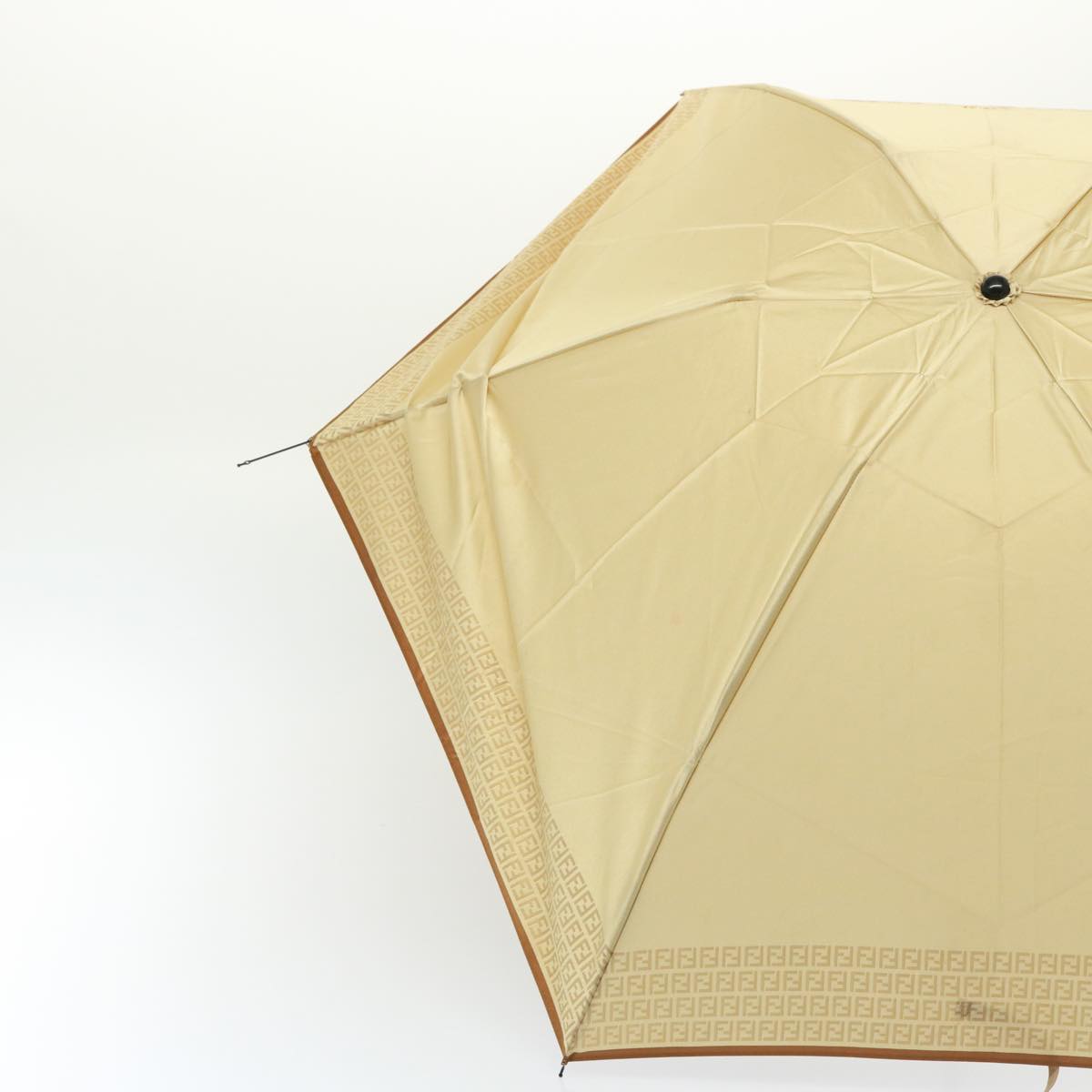 FENDI Zucchino Canvas folding Umbrella Nylon Beigebs14907