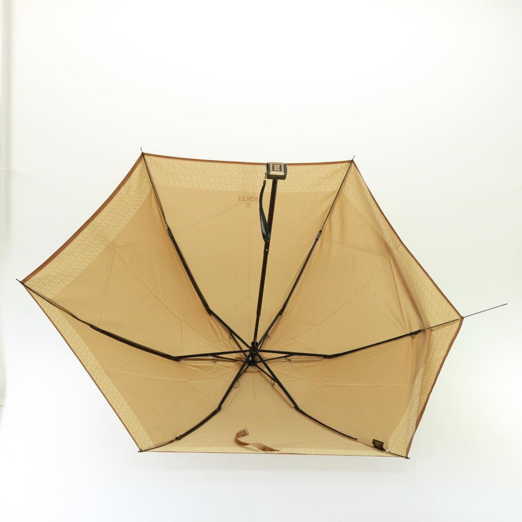 FENDI Zucchino Canvas folding Umbrella Nylon Beigebs14907