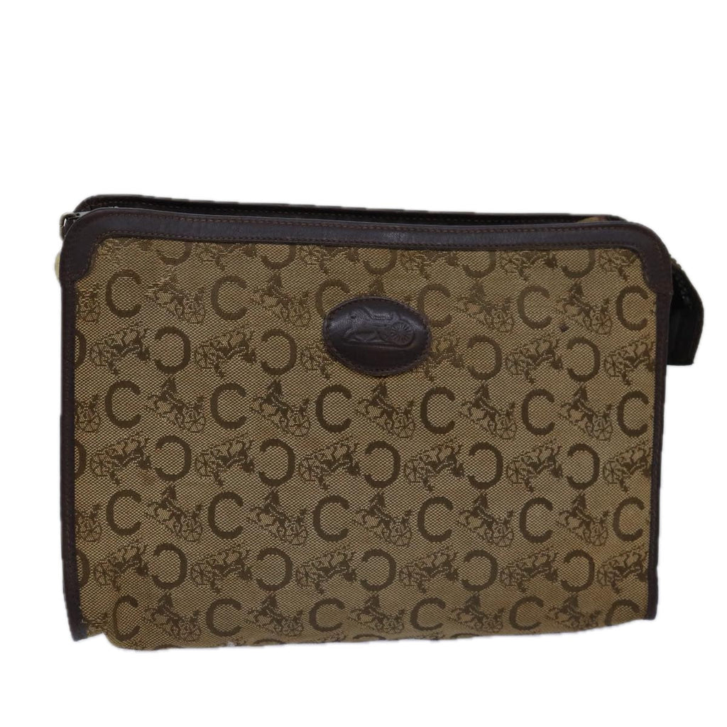 CELINE C Macadam Canvas Clutch Bag Beige  14954