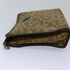 CELINE C Macadam Canvas Clutch Bag Beige  14954