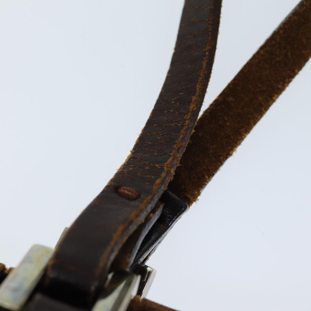 FENDI Zucca Canvas Hand Bag Black Brownbs14970