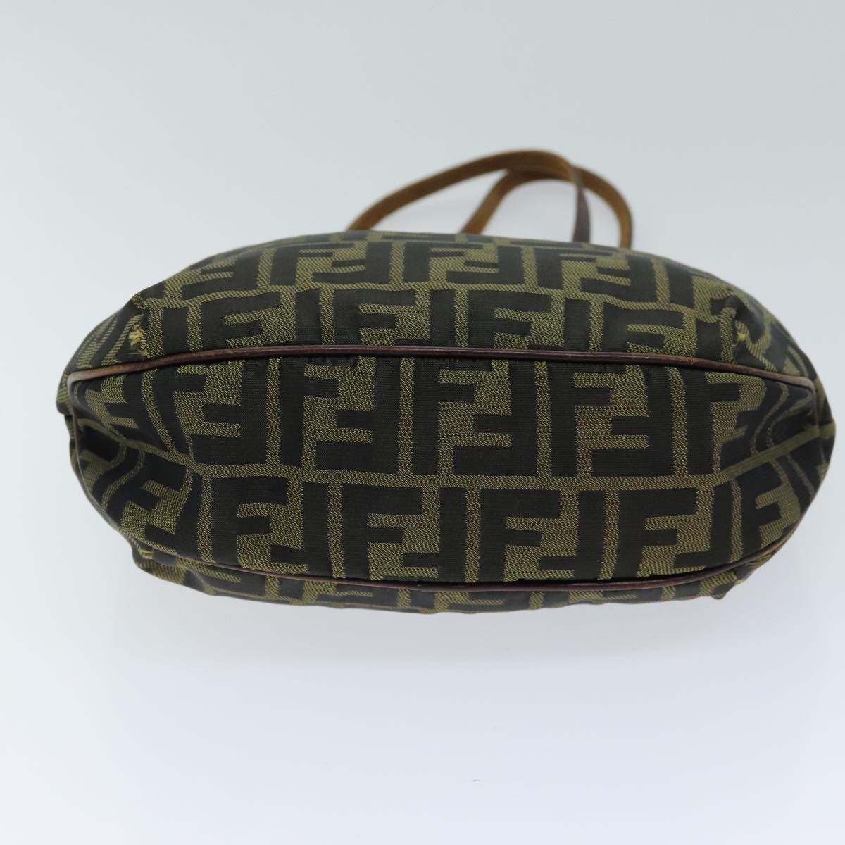 FENDI Zucca Canvas Hand Bag Black Brownbs14970