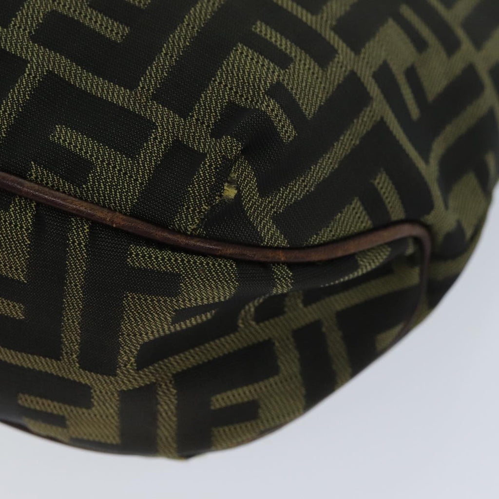 FENDI Zucca Canvas Hand Bag Black Brownbs14970