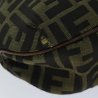 FENDI Zucca Canvas Hand Bag Black Brownbs14970