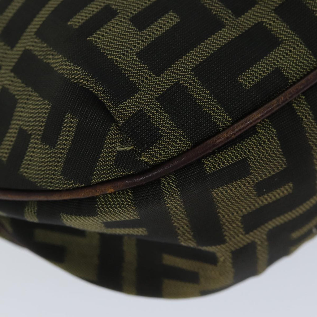 FENDI Zucca Canvas Hand Bag Black Brownbs14970