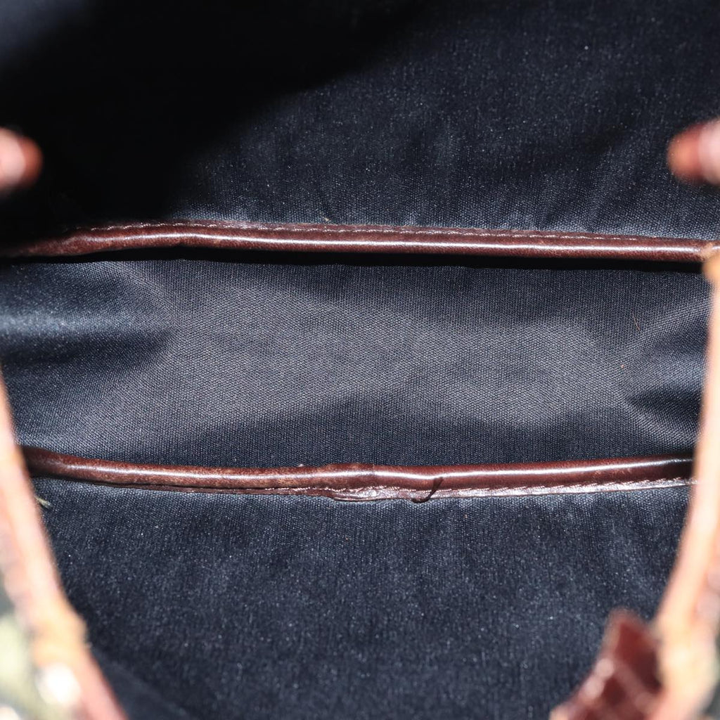 FENDI Zucca Canvas Hand Bag Black Brownbs14970