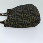 FENDI Zucca Canvas Hand Bag Black Brownbs14970