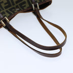 FENDI Zucca Canvas Hand Bag Black Brownbs14970