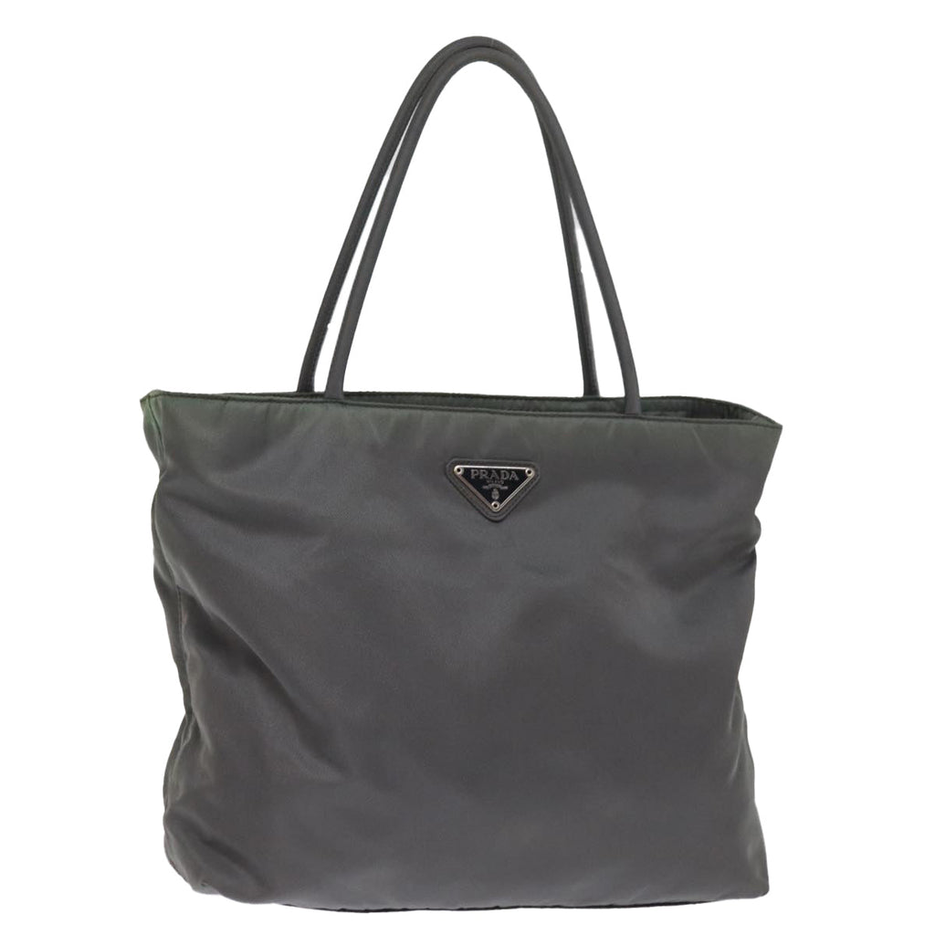 PRADA Hand Bag Nylon Gray bs14975