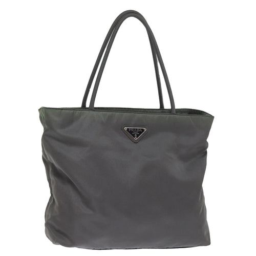 PRADA Hand Bag Nylon Gray bs14975