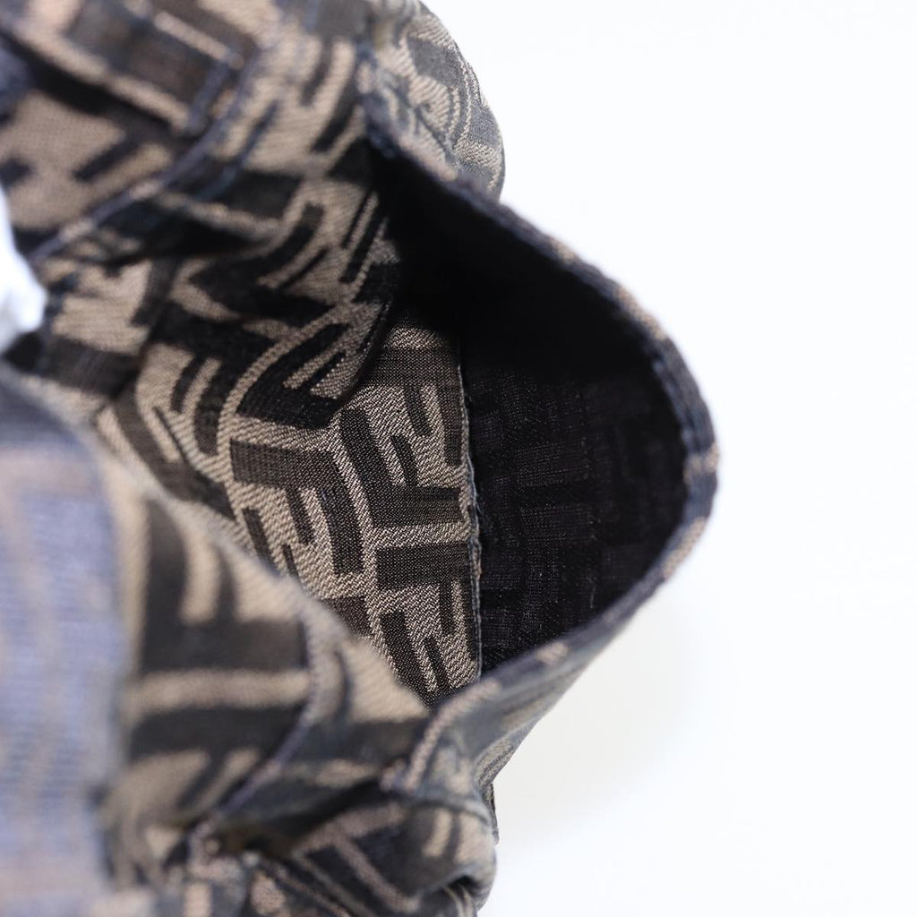 FENDI Zucca Canvas Pants Black Brownbs15018