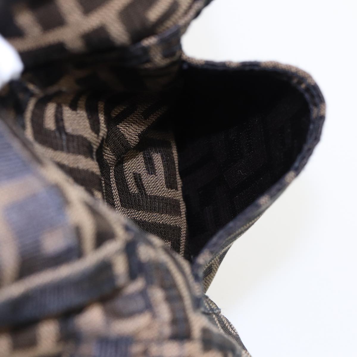 FENDI Zucca Canvas Pants Black Brownbs15018