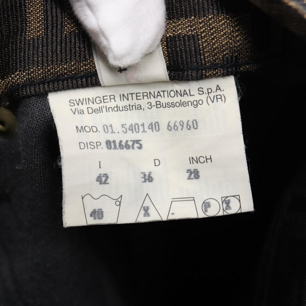 FENDI Zucca Canvas Pants Black Brownbs15018