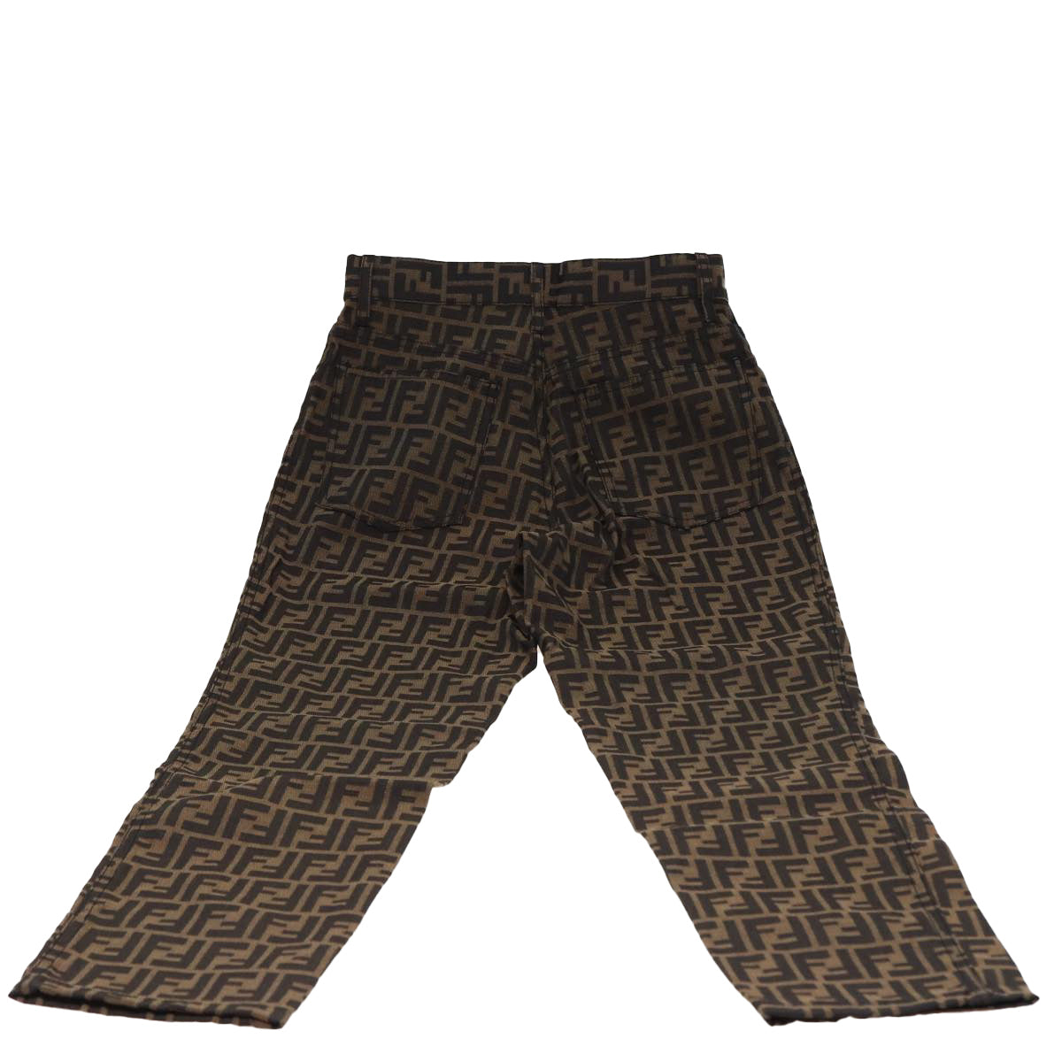 FENDI Zucca Canvas Pants Black Brownbs15018